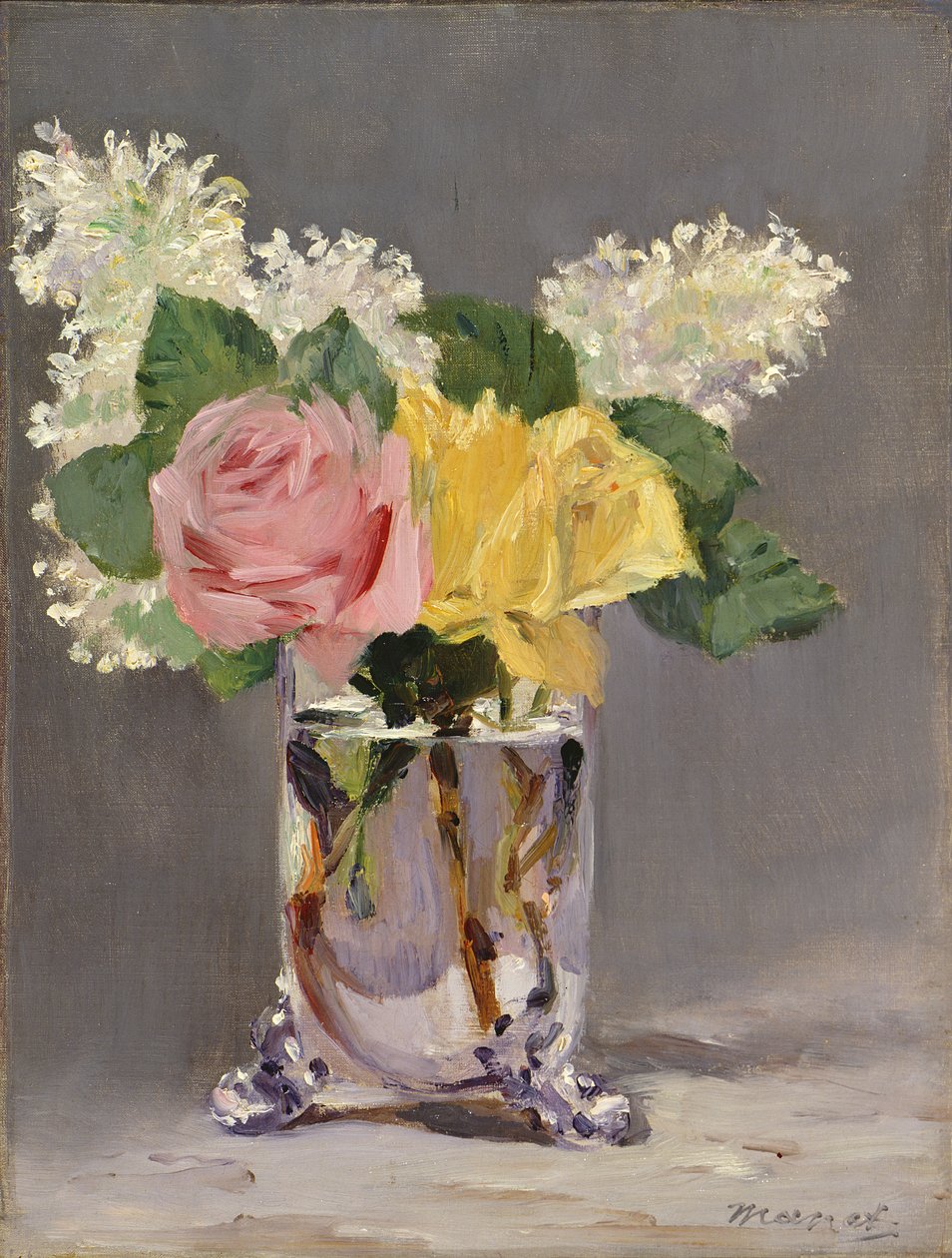 Lilacs e rosas, 1880 de Édouard Manet