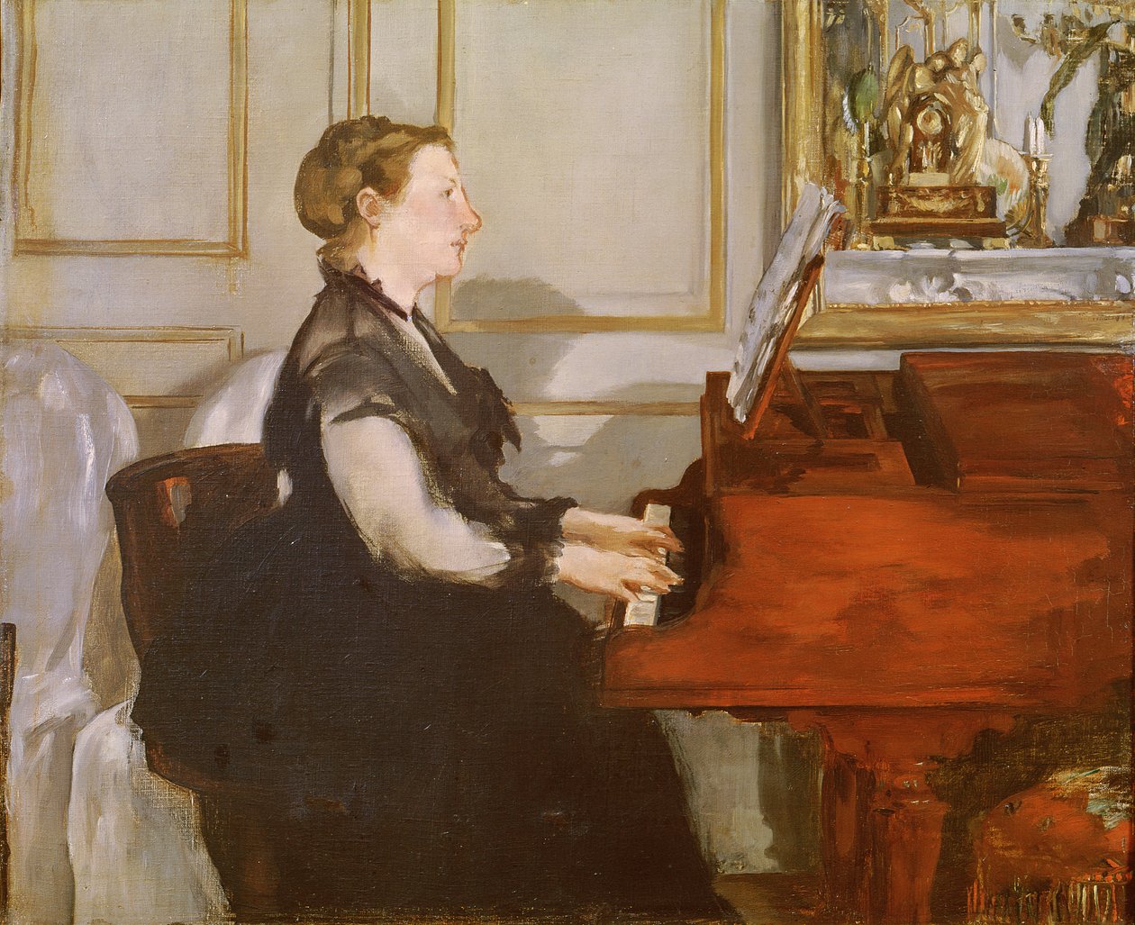 Madame Manet no Piano, 1868 de Édouard Manet