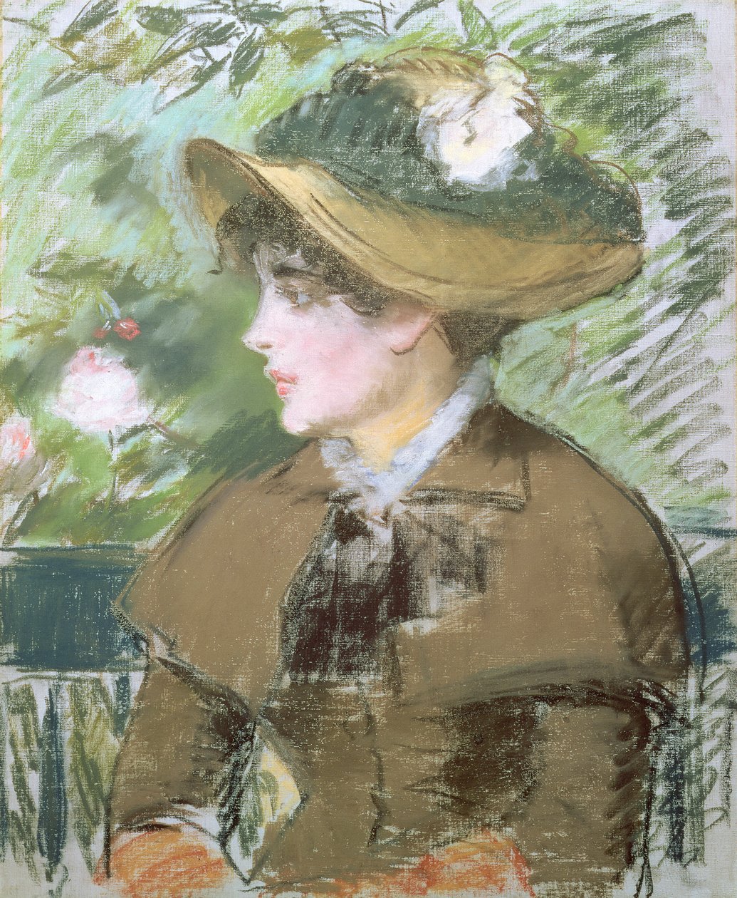 No banco, 1879 (pastel) de Édouard Manet