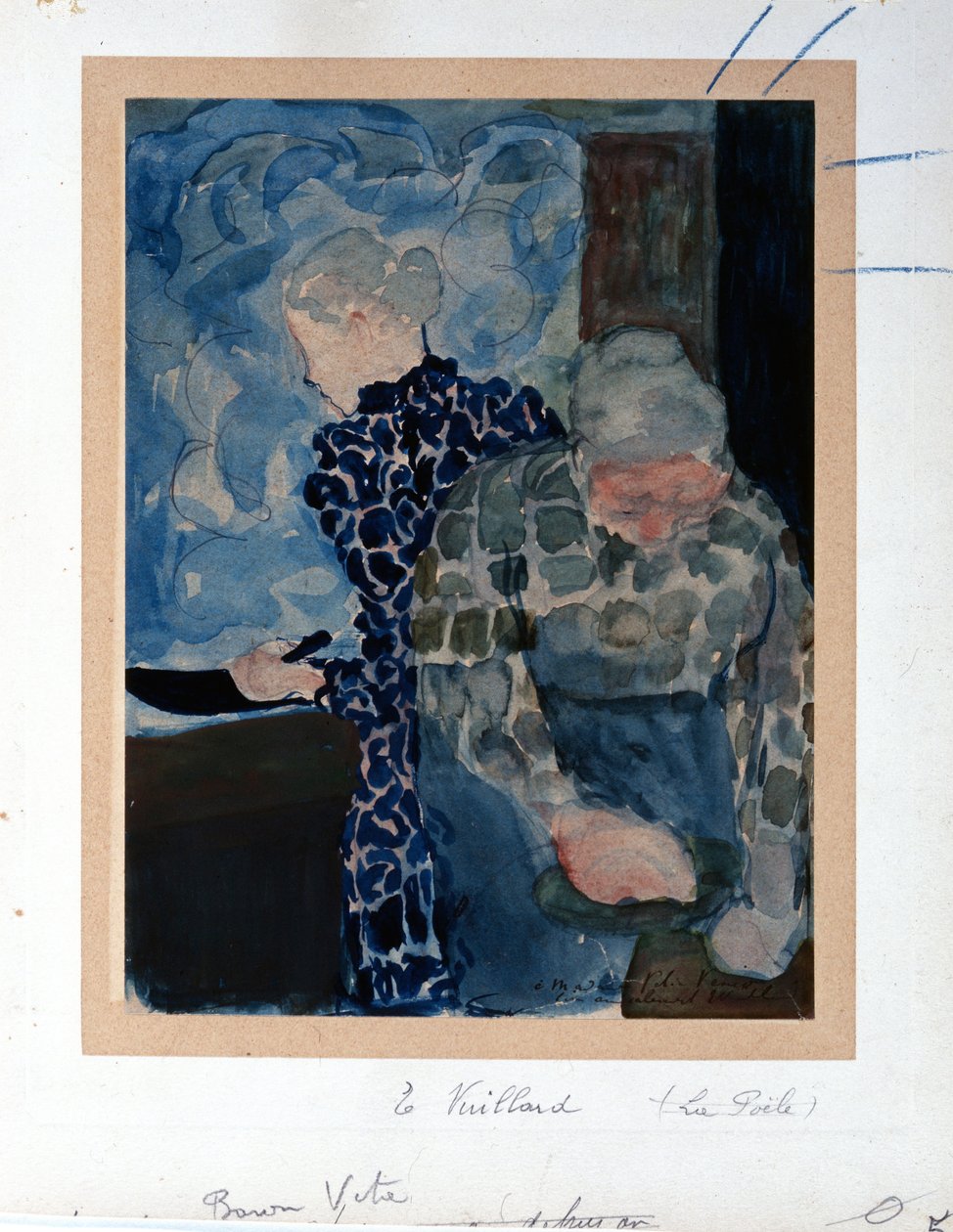 Duas mulheres, em, interior de Edouard Vuillard