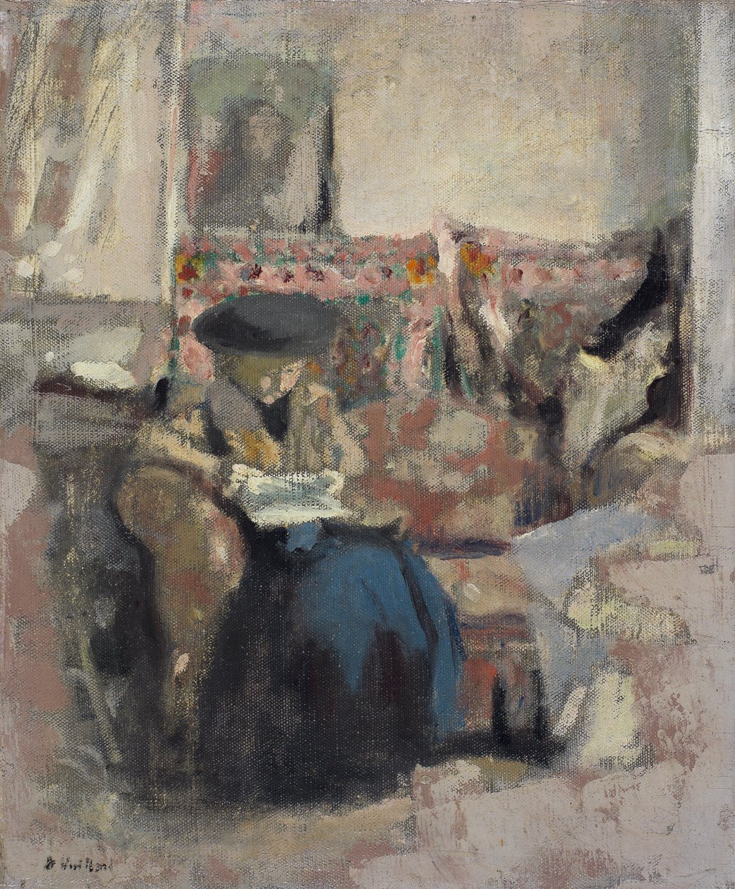 A luz de leitura do travesseiro, c.1905 de Edouard Vuillard