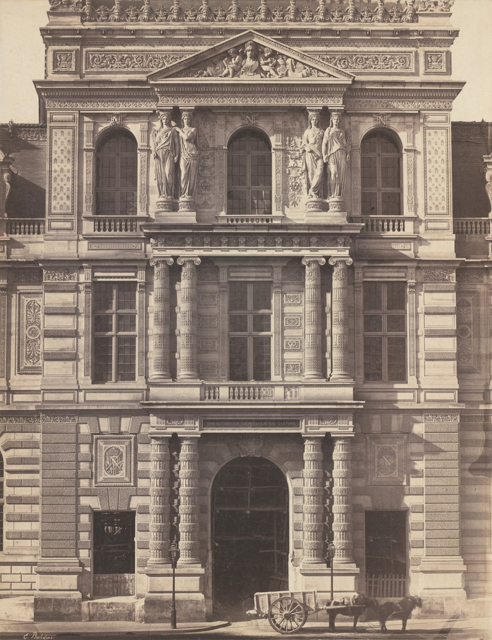 Biblioteca Imperial do Louvre, 1856-1857. de Édouard Baldus