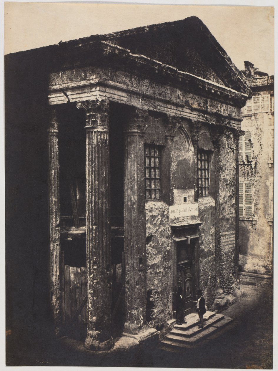 Fachada, Templo de Augusto e Lívia, Vienne de Édouard Baldus