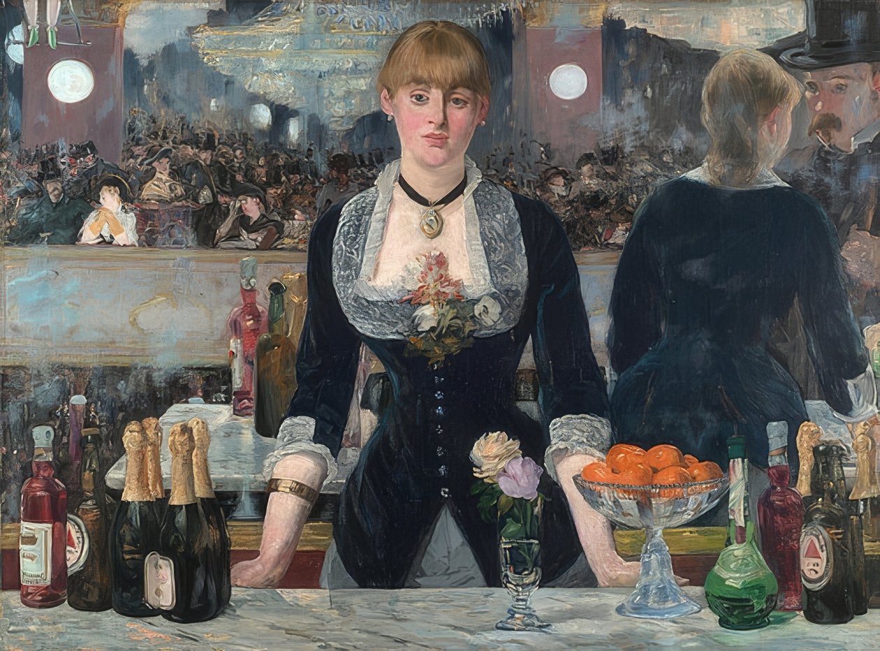 Bar em den Folies-Bergère. 1881-82 de Édouard Manet