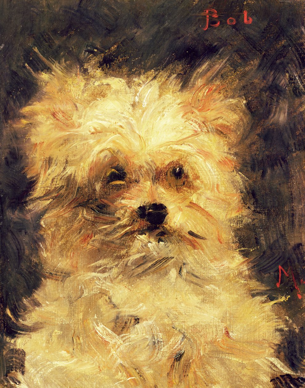 Cabeça de um cão - Bob, 1876 de Édouard Manet