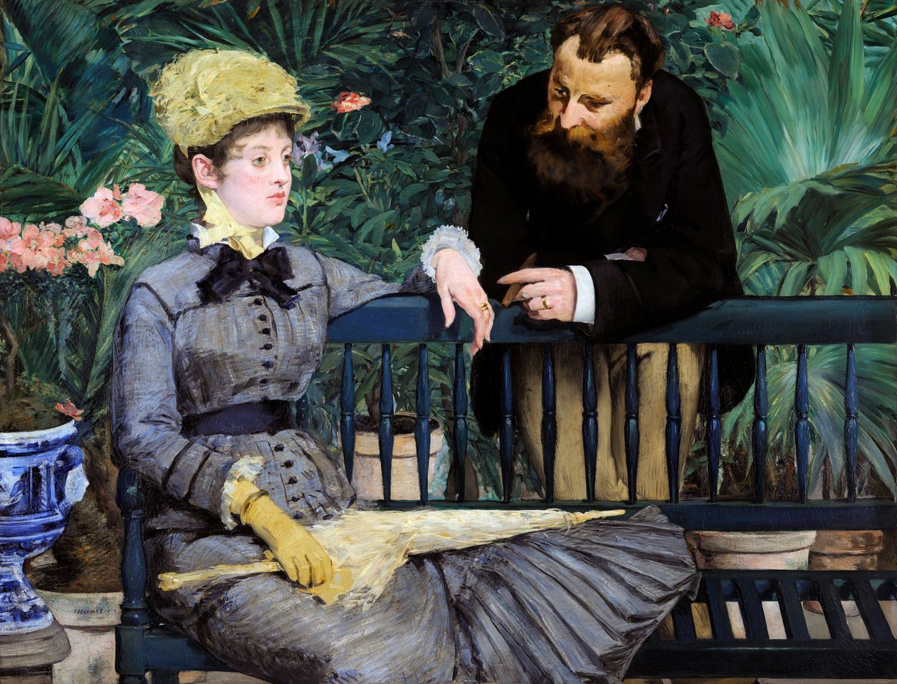 No jardim de inverno, 1879 de Édouard Manet