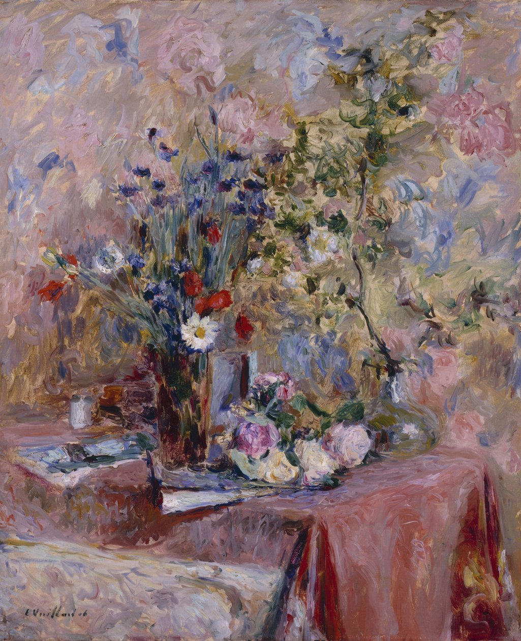 Flores (óleo sobre tela) de Edouard Vuillard