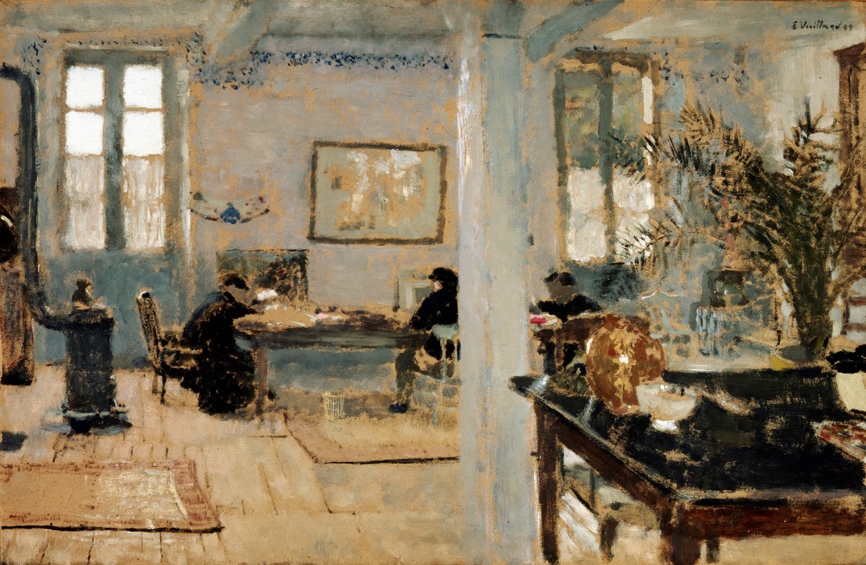 Em um quarto, 1899. de Edouard Vuillard