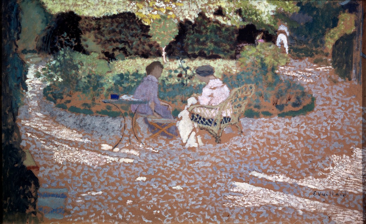 No Jardim, 1895-1898. de Edouard Vuillard