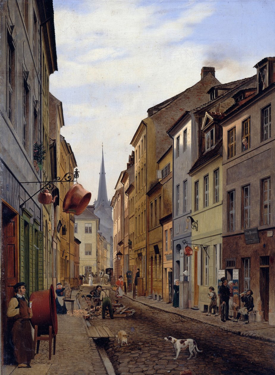 A rua paroquial de Eduard Gaertner