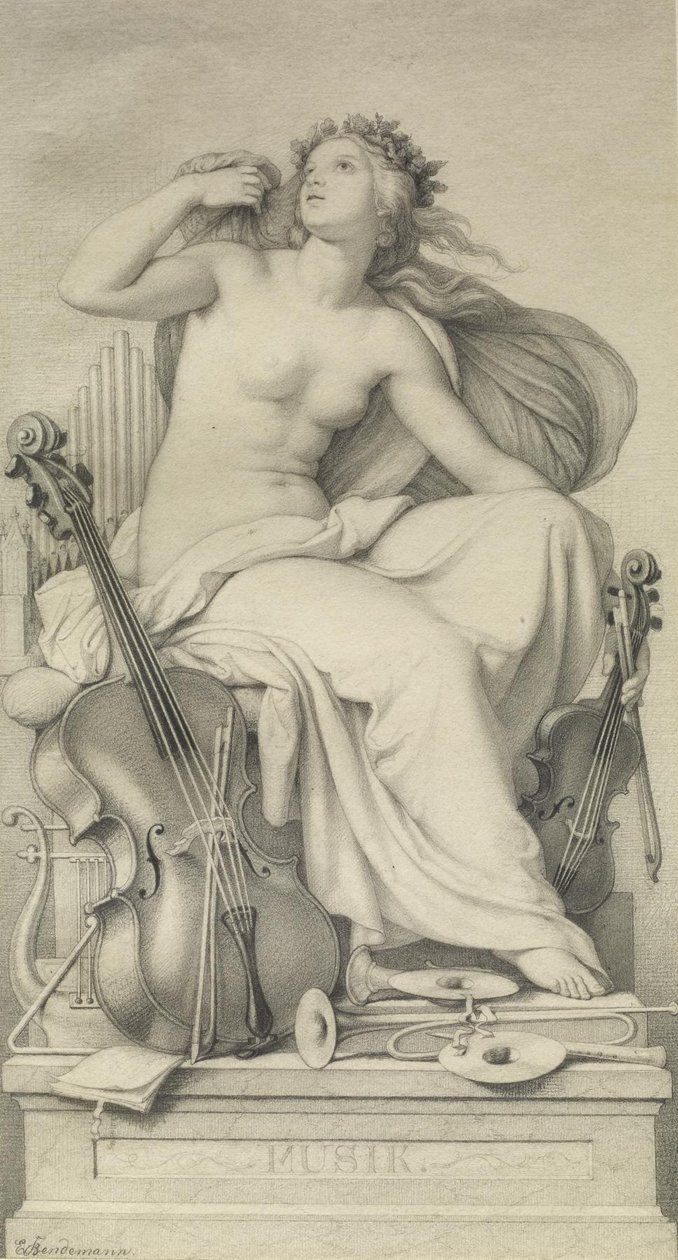 Figura alegórica da música de Eduard Bendemann