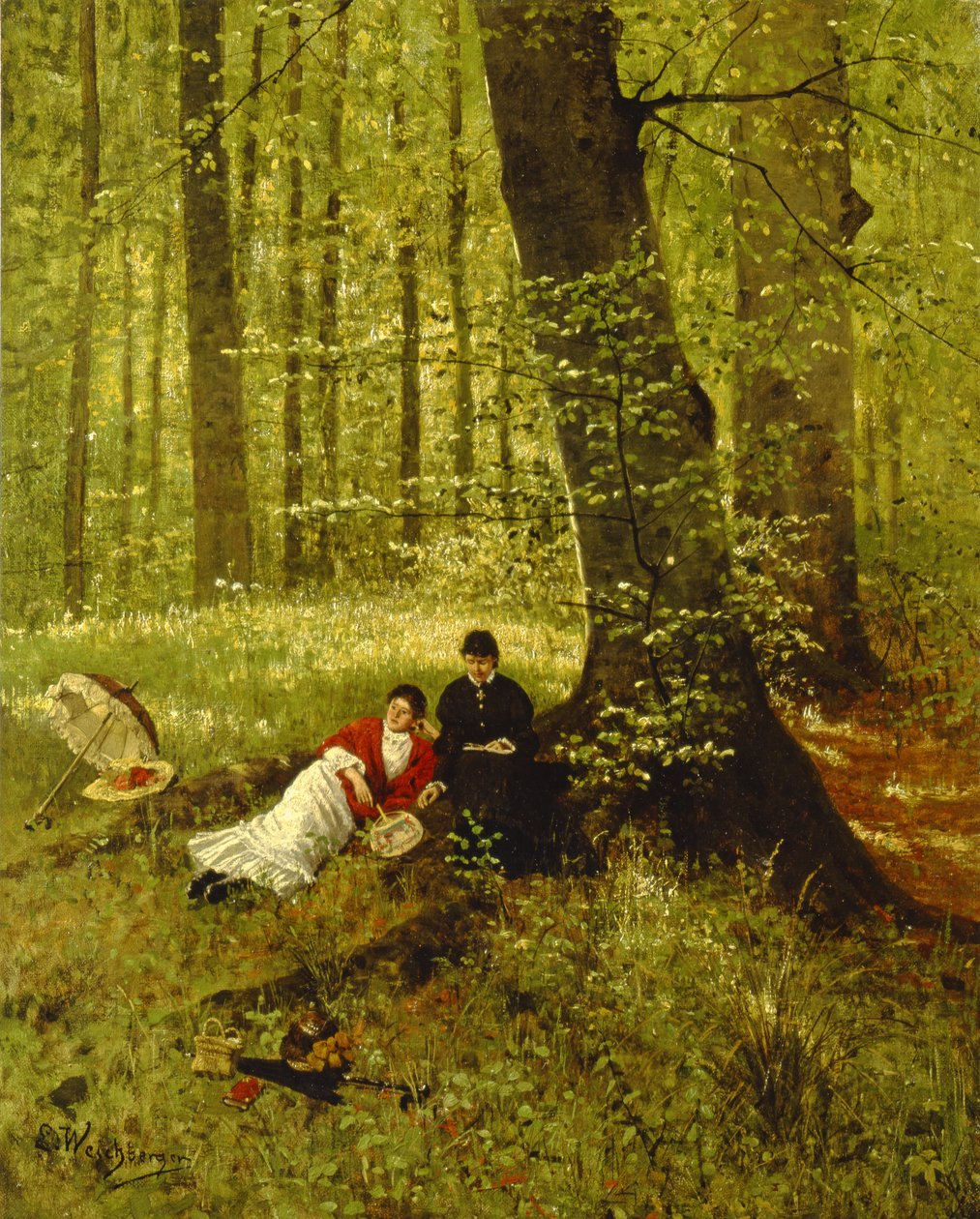Leitura na floresta de Eduard Weichberger