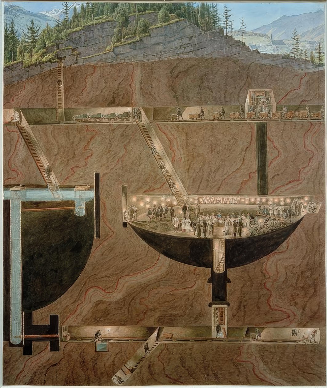 A mina de sal de Hallein de Eduard Gurk