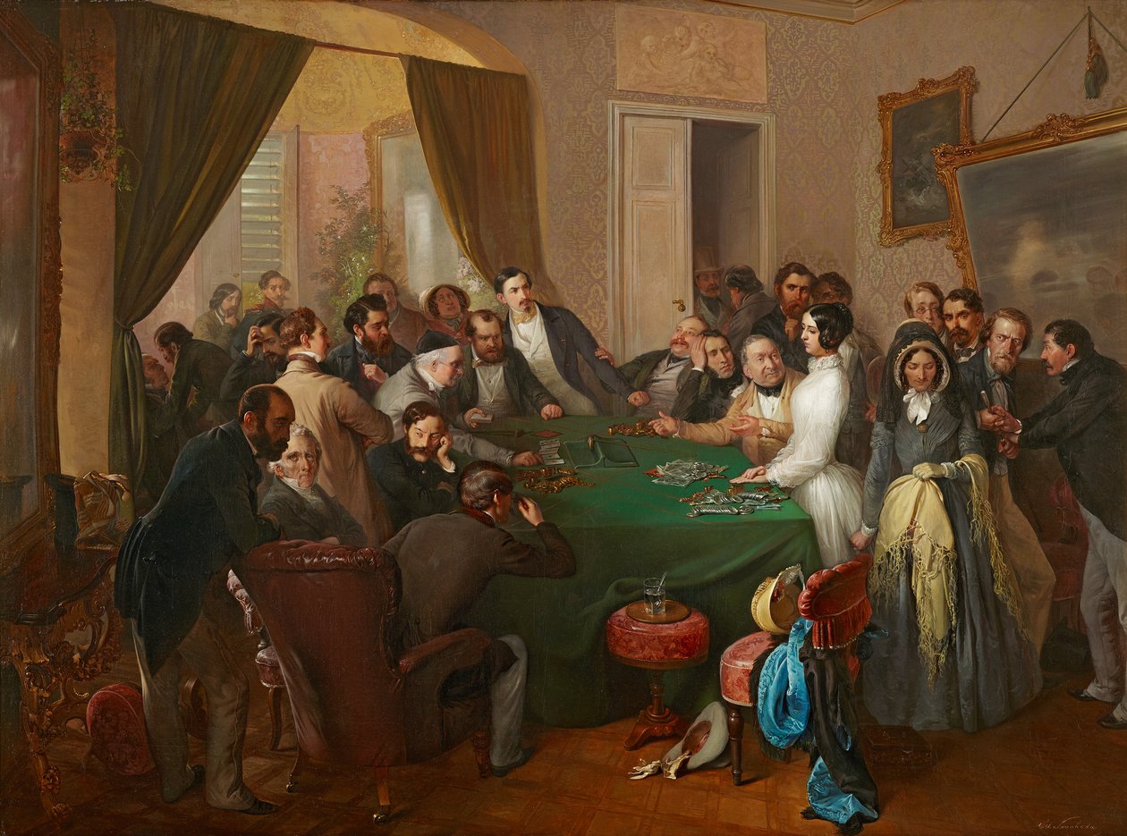 Will Bank Gambling, 1840. de Eduard Swoboda
