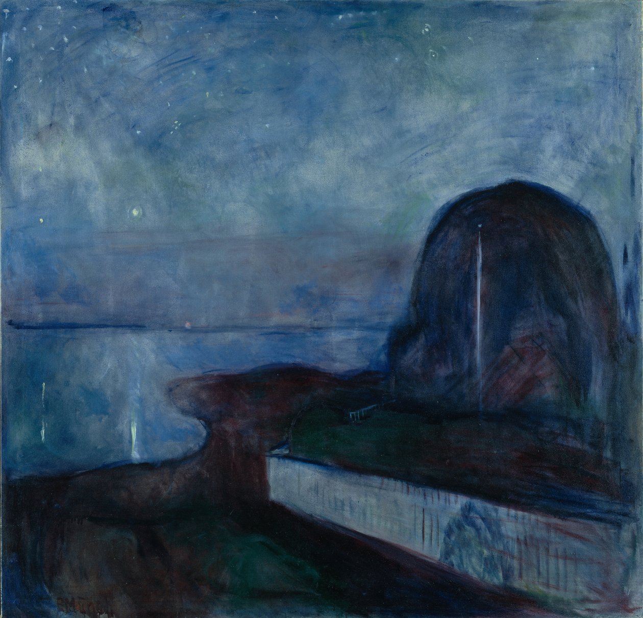 Noite estrelada de Edvard Munch