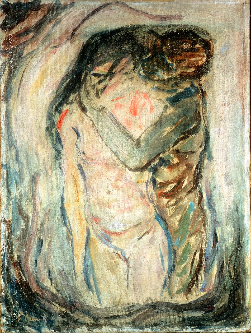 O beijo, c.1910 de Edvard Munch