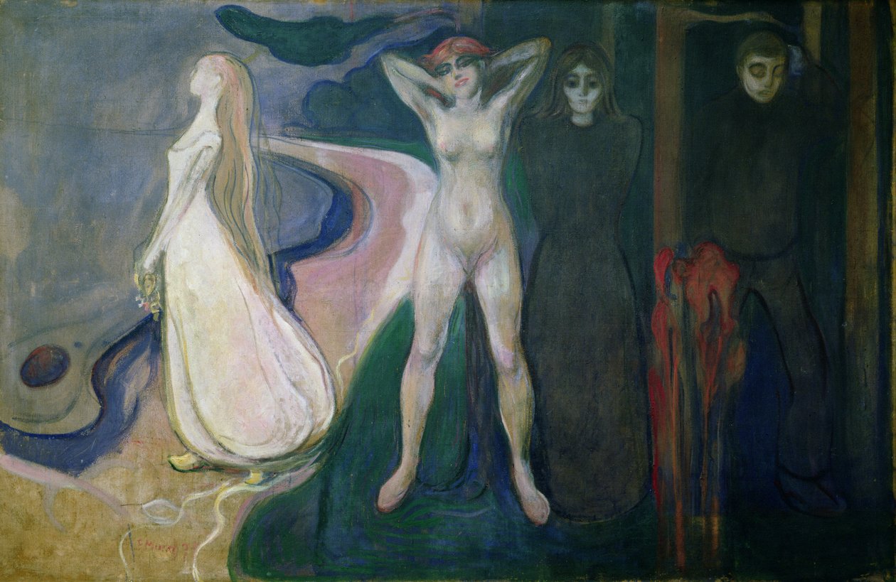 Mulher em três etapas (Esfinge), 1893-5 de Edvard Munch