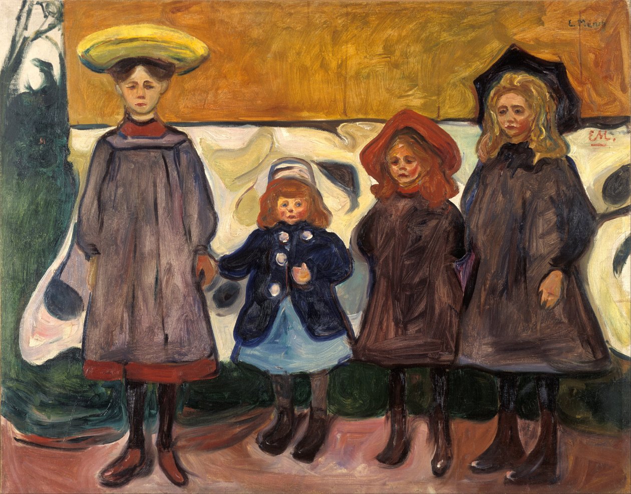 Quatro garotas em Åsgårdstrand de Edvard Munch