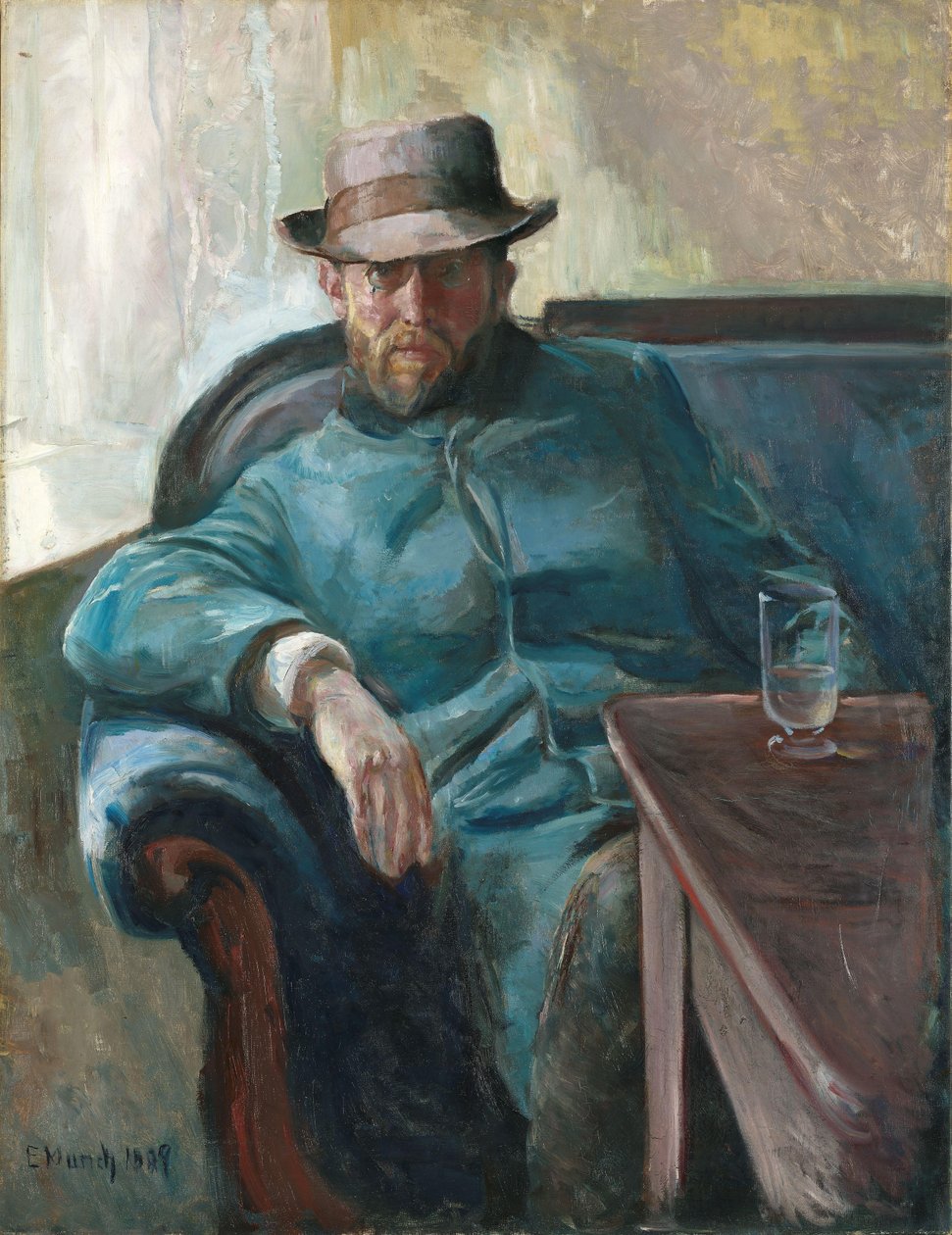 Retrato de Hans Jaeger, 1889 de Edvard Munch