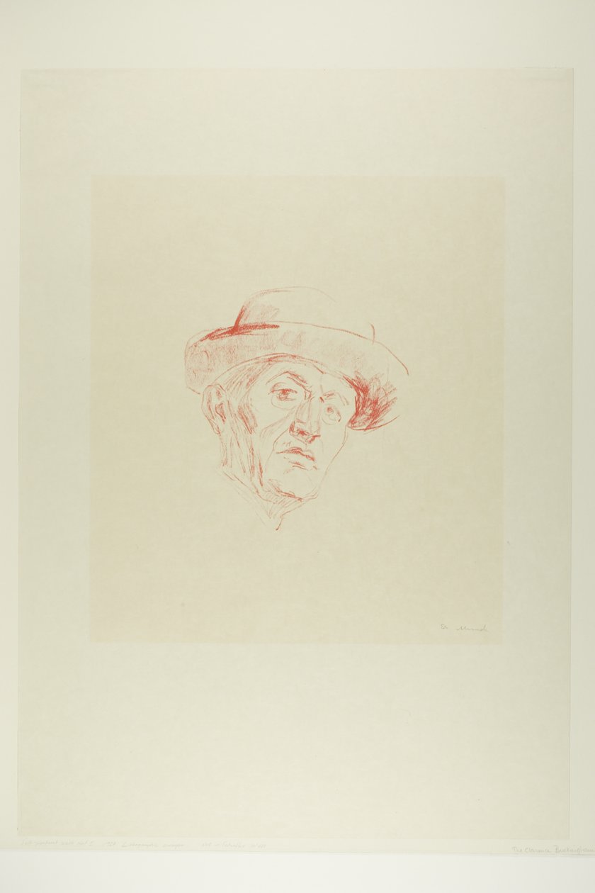 Autorretrato com chapéu I de Edvard Munch