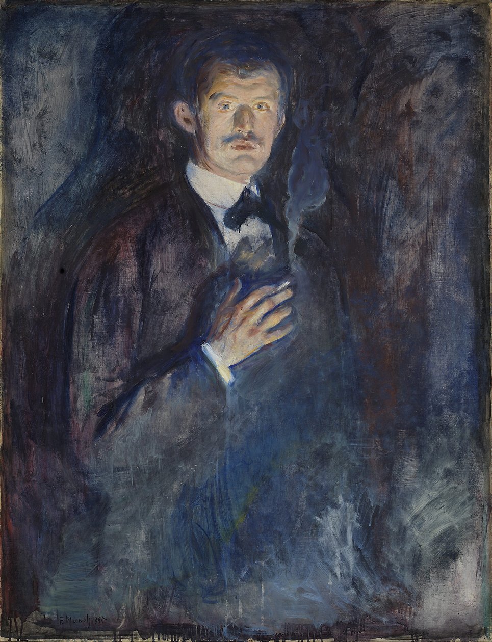 Auto-retrato com cigarro de Edvard Munch