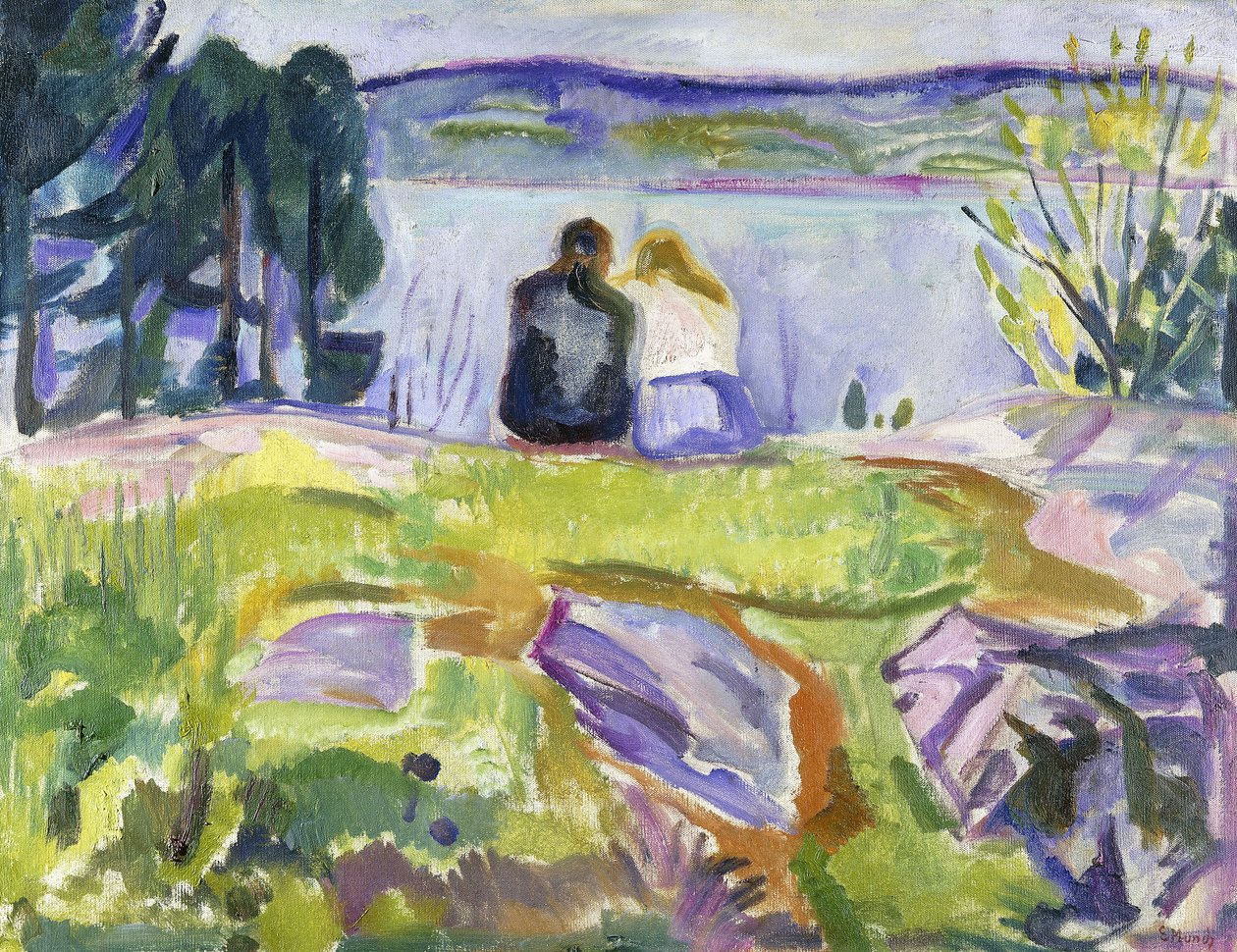 Primavera (amantes na costa) de Edvard Munch