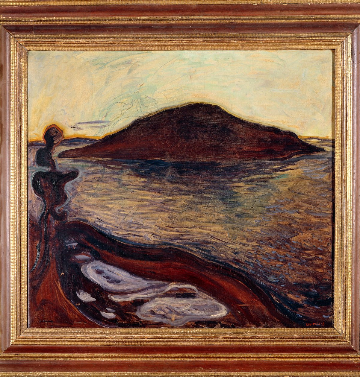 A Ilha (óleo sobre tela) de Edvard Munch