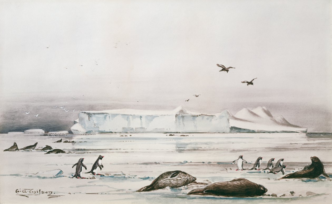 Paisagem Antártica de Edward Adrian Wilson