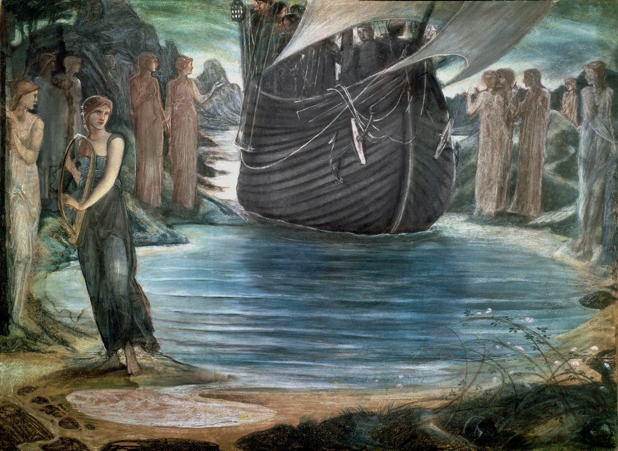 As sereias, c.1875 de Edward Burne Jones
