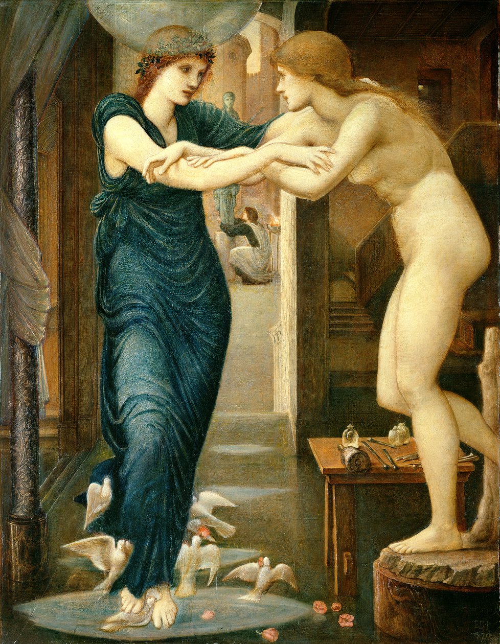 Os fogos da divindade, da série &39;Pygmalion e a imagem&39;, 1868-70 de Edward Burne Jones