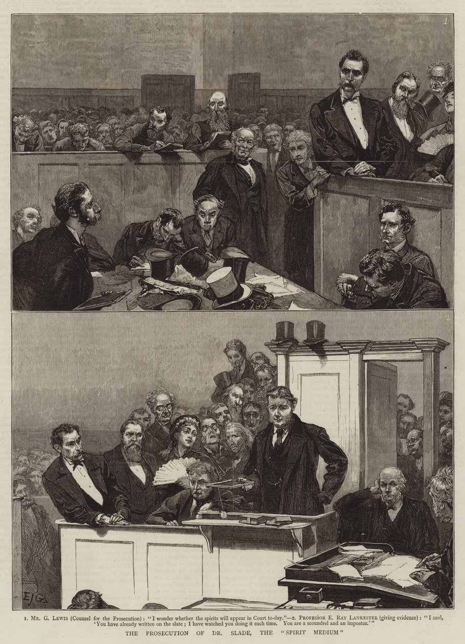 A acusação do Dr. Slade, o meio espiritual de Edward John Gregory