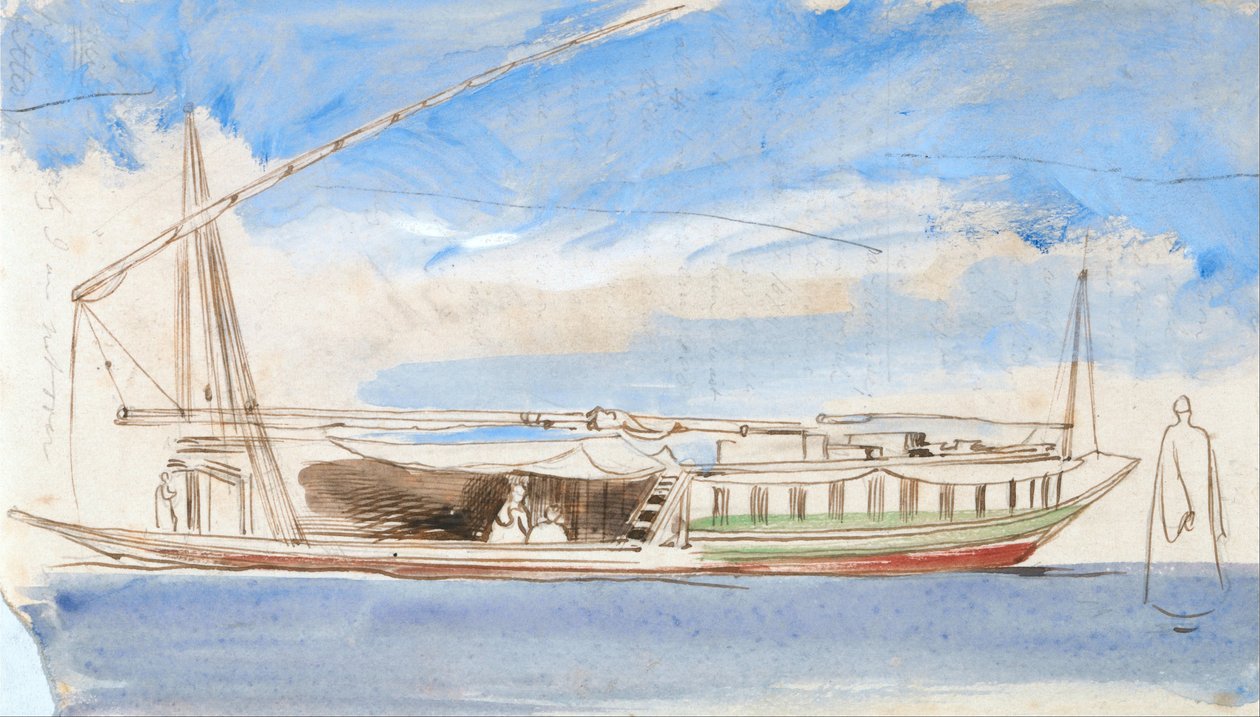 Barco no Nilo de Edward Lear