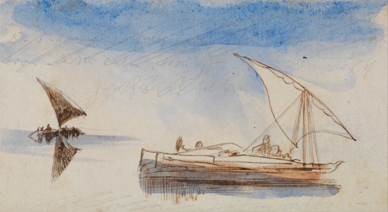Barcos no Nilo de Edward Lear