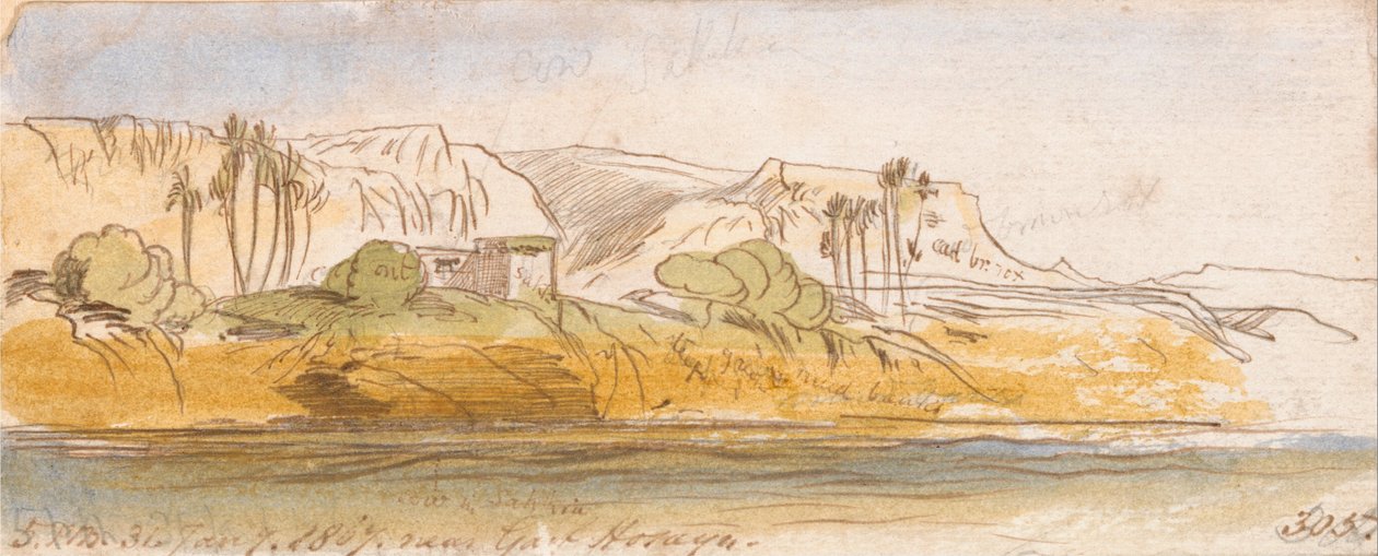 Perto de Garf Hosayn de Edward Lear