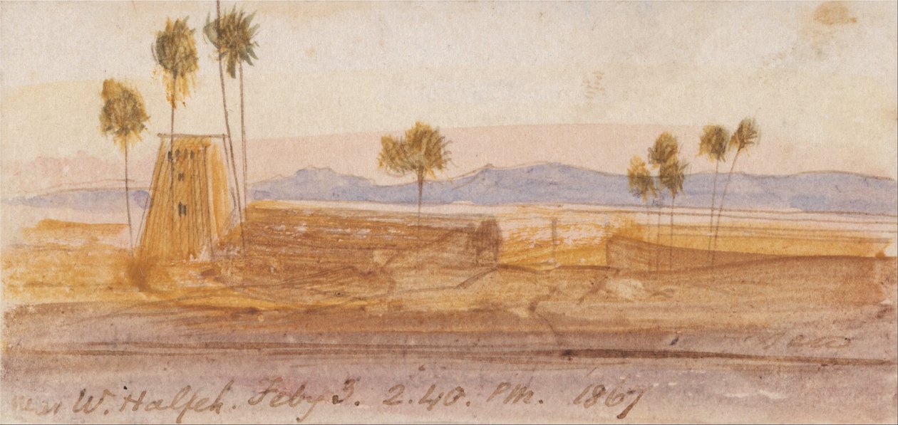Perto de Wady Halfeh de Edward Lear
