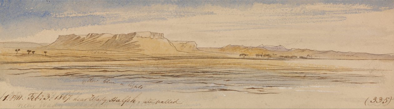 Perto de Wady Halfeh de Edward Lear