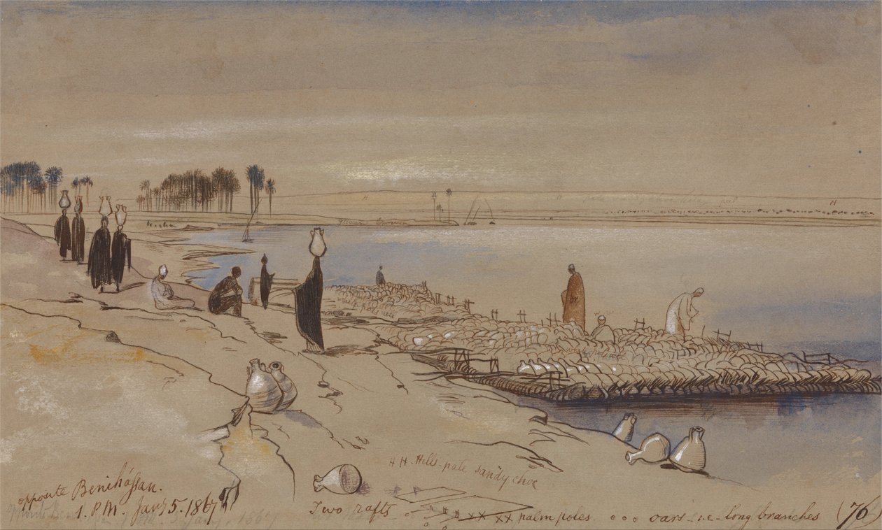 Em frente a Beni Hassan de Edward Lear