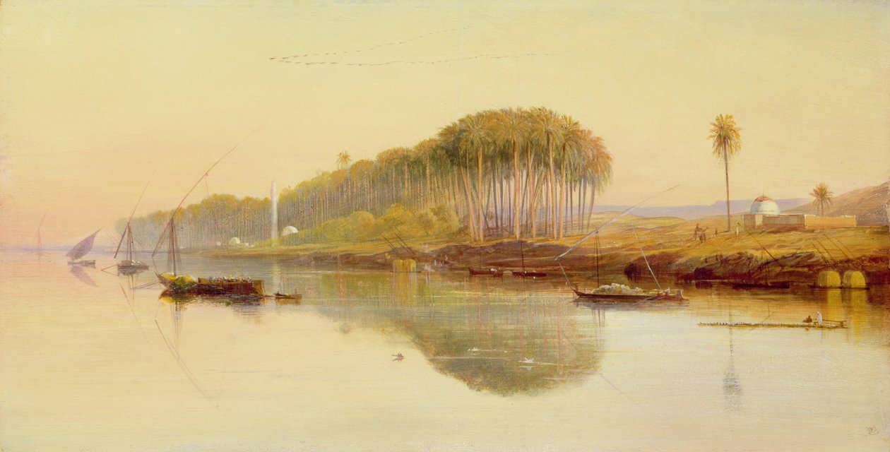 Xeque Abedah no Nilo, 1869 de Edward Lear