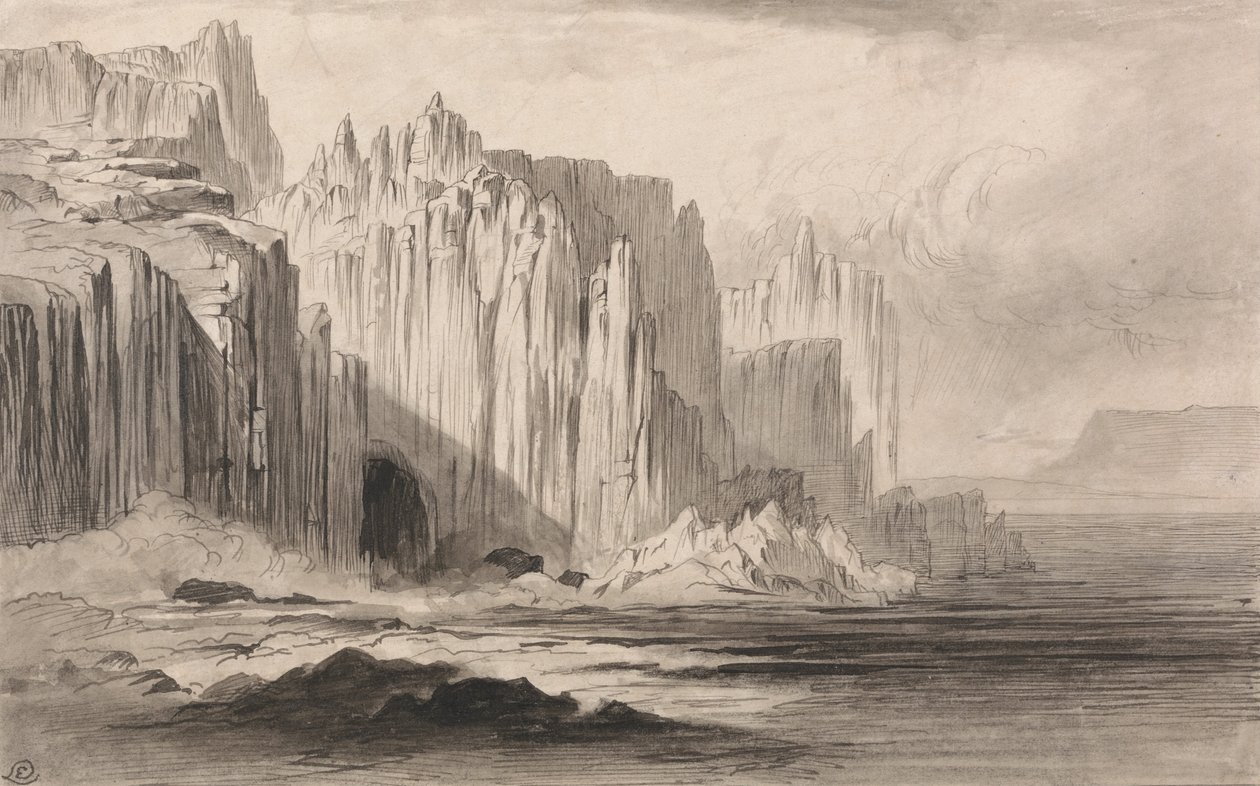 O Capo Sant Angelo, Amalfi de Edward Lear