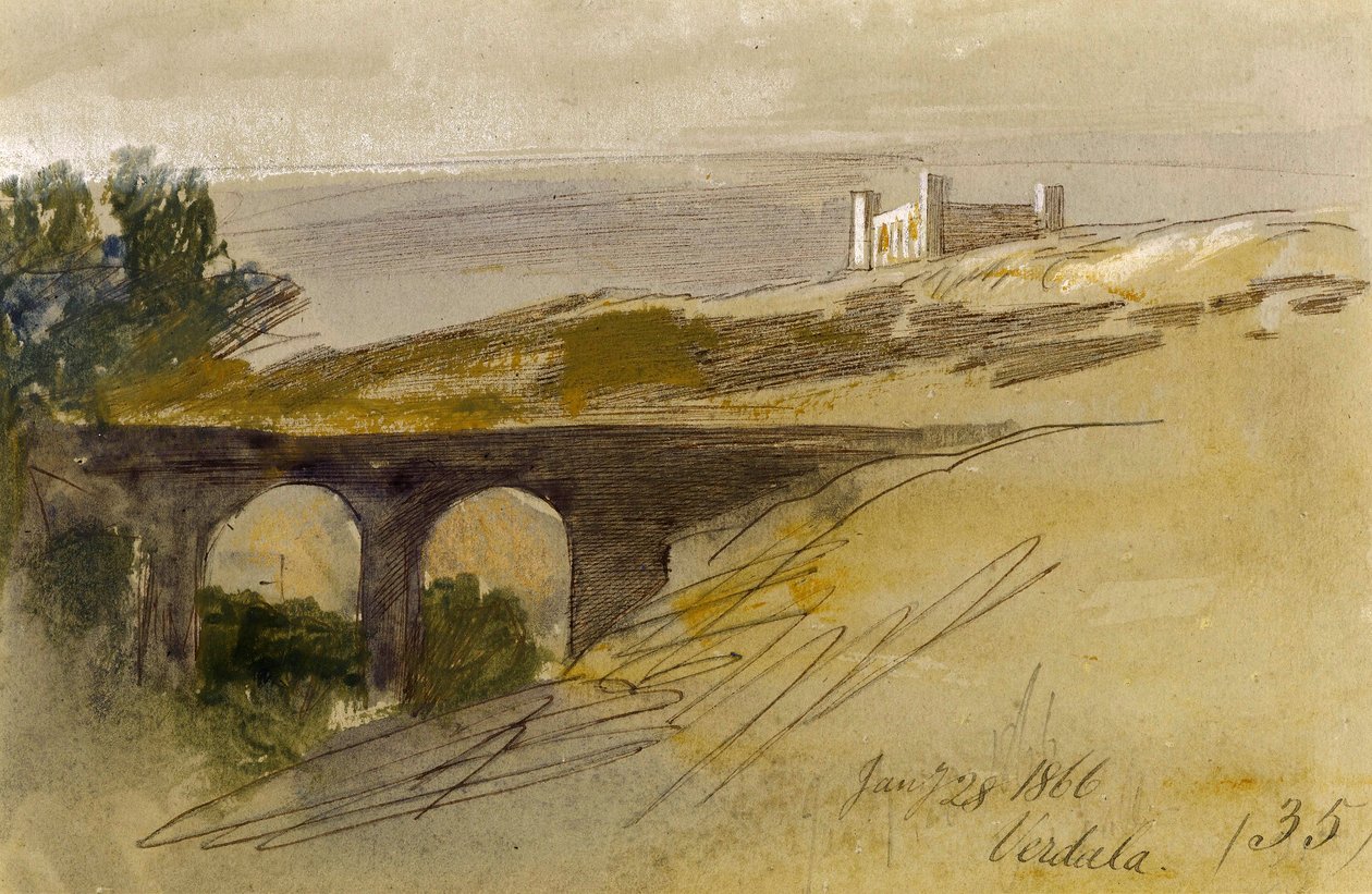 Verdala, Malta, 1866 de Edward Lear