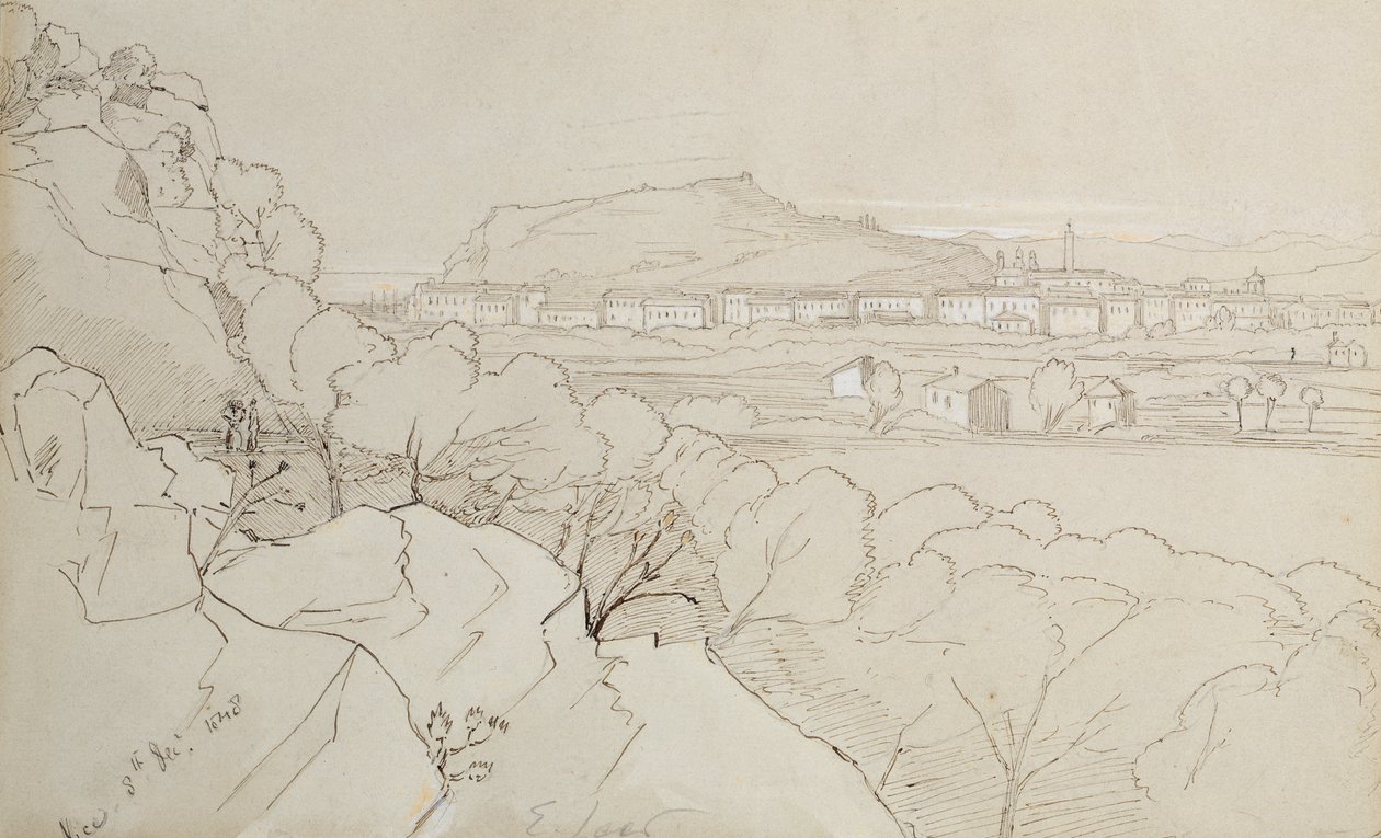 Vista de Nice, 1848 de Edward Lear
