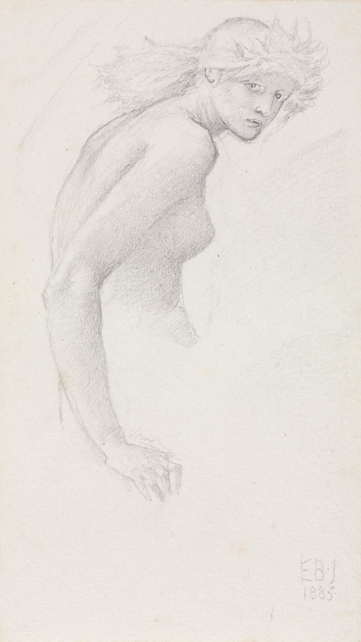 Estudo de uma figura feminina, 1885. de Edward Burne Jones