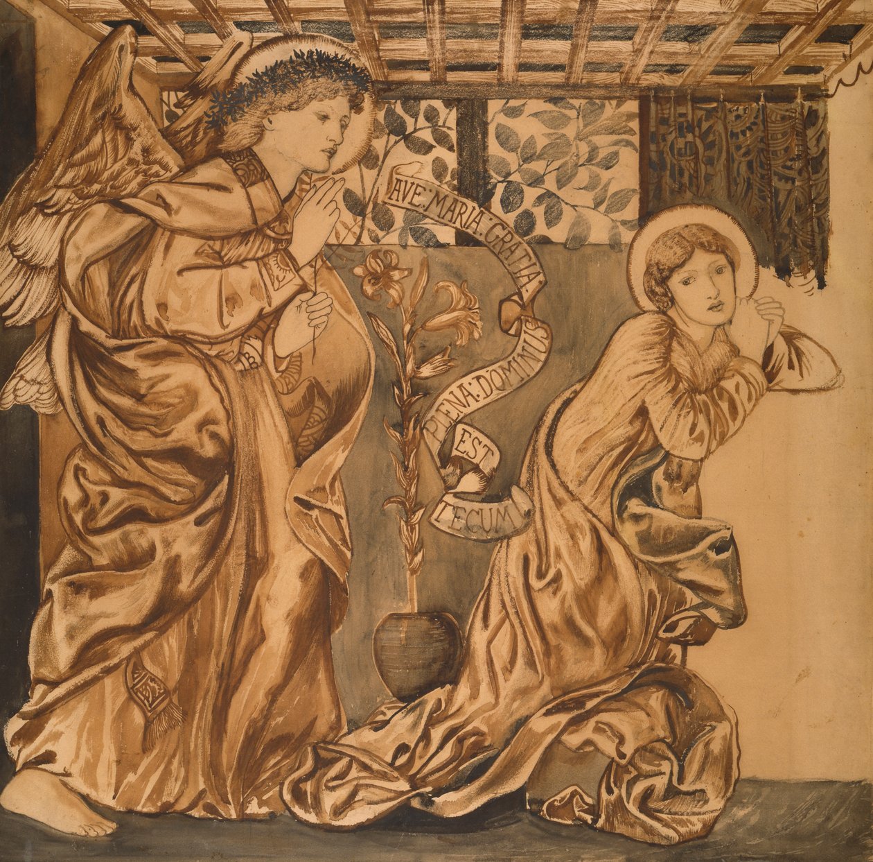 A Anunciação, c.1862 de Edward Burne Jones