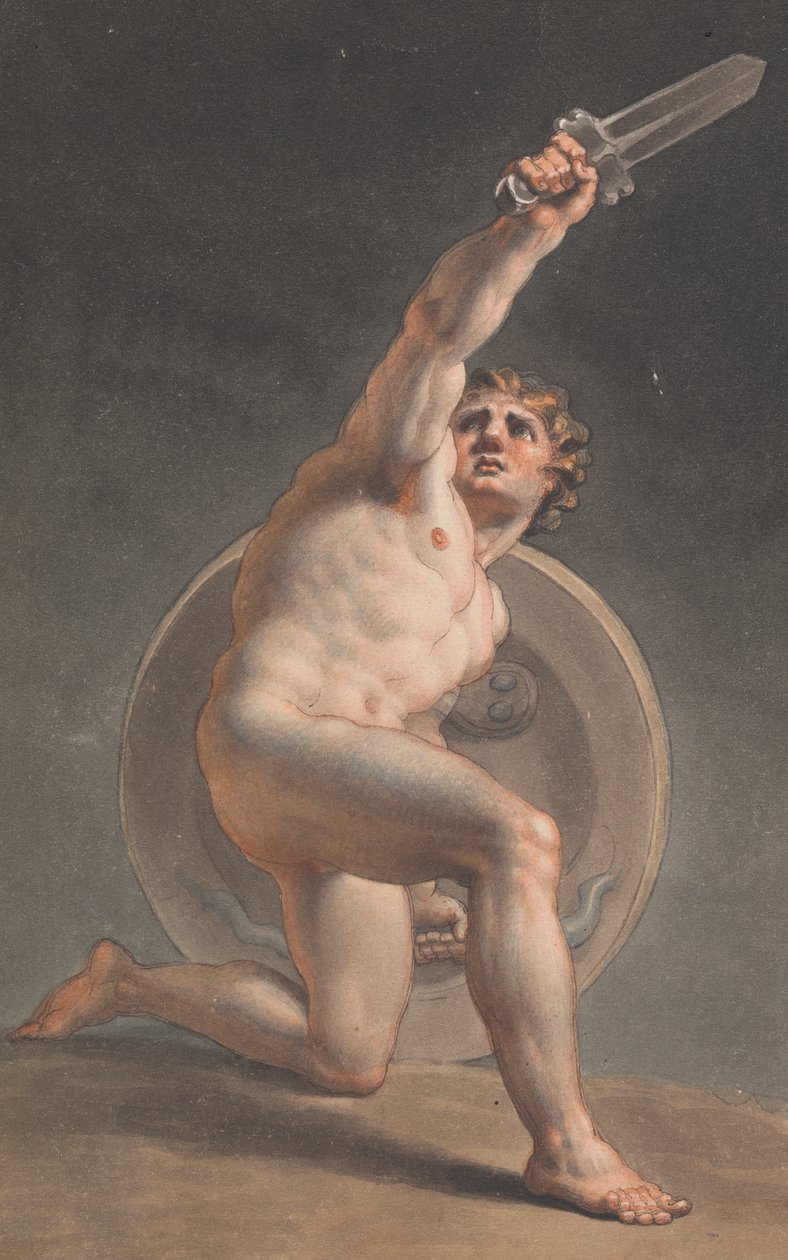 Estudo de um Nu Masculino de Edward Francis Burney