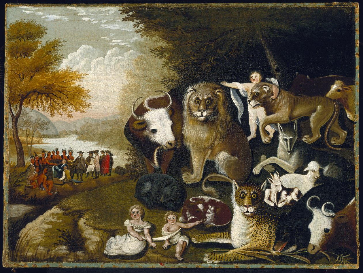 O reino pacífico, c.1833-34 de Edward Hicks