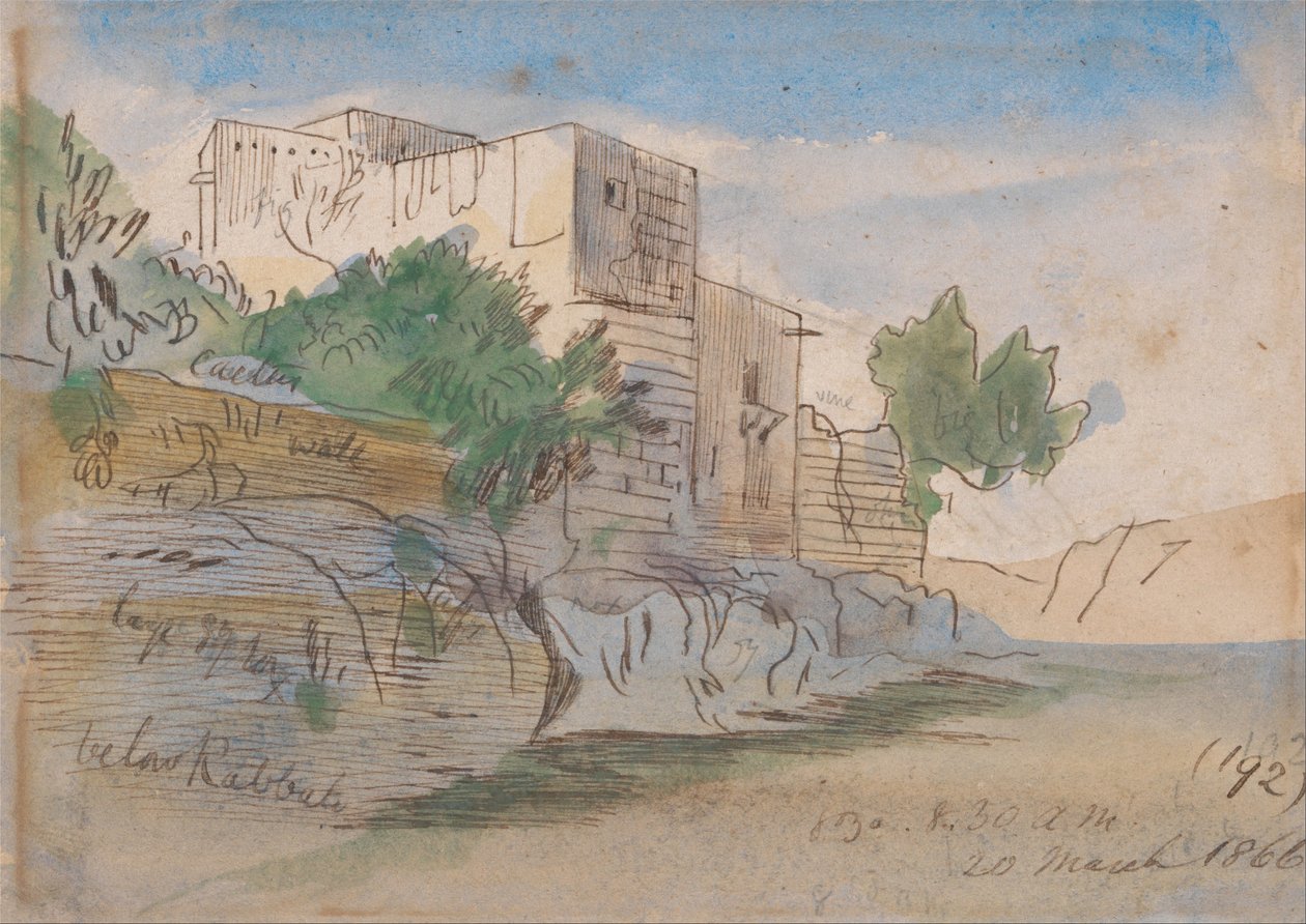 Abaixo de Rabat, Malta de Edward Lear