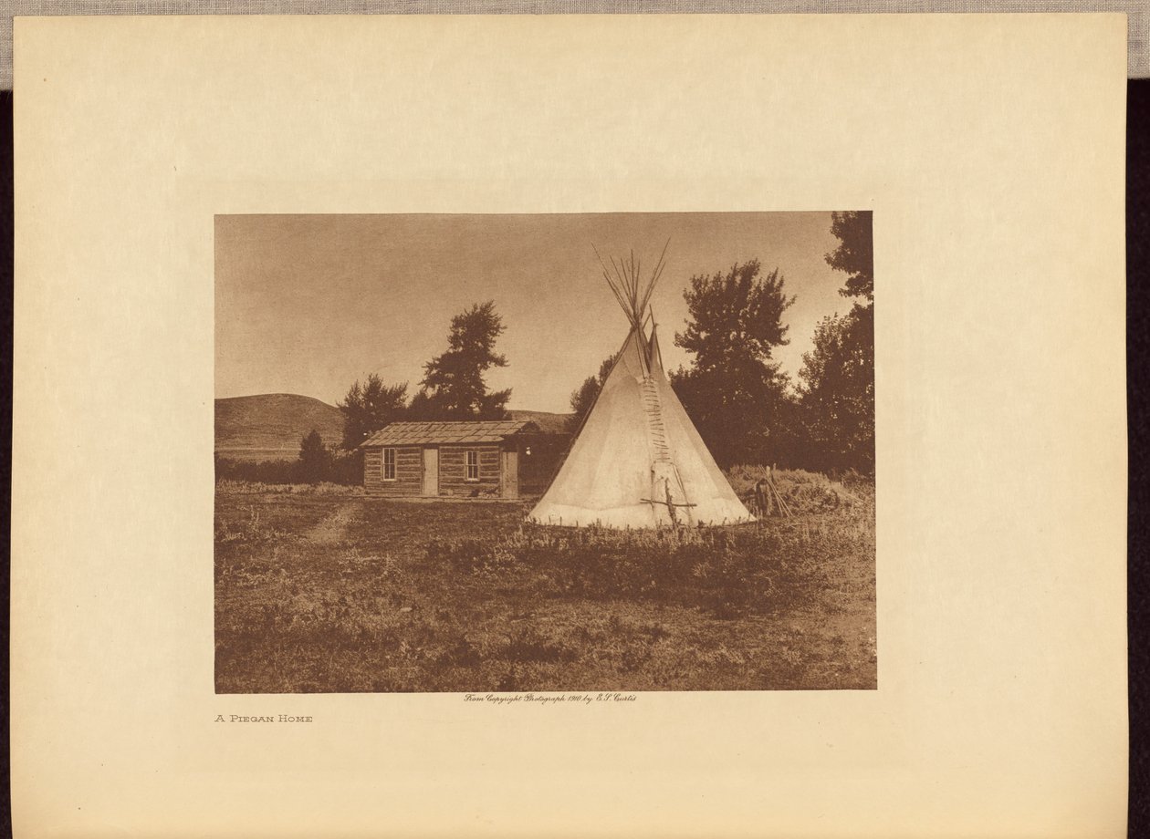 Uma casa Piegan de Edward S. Curtis