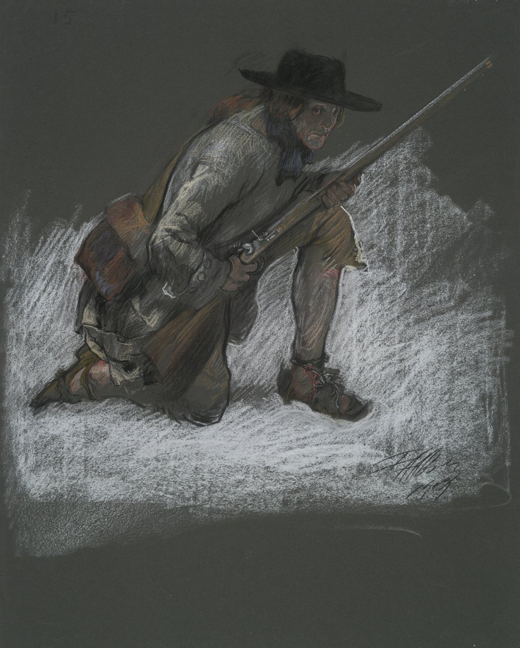 Estudo de figura para de Edwin Austin Abbey