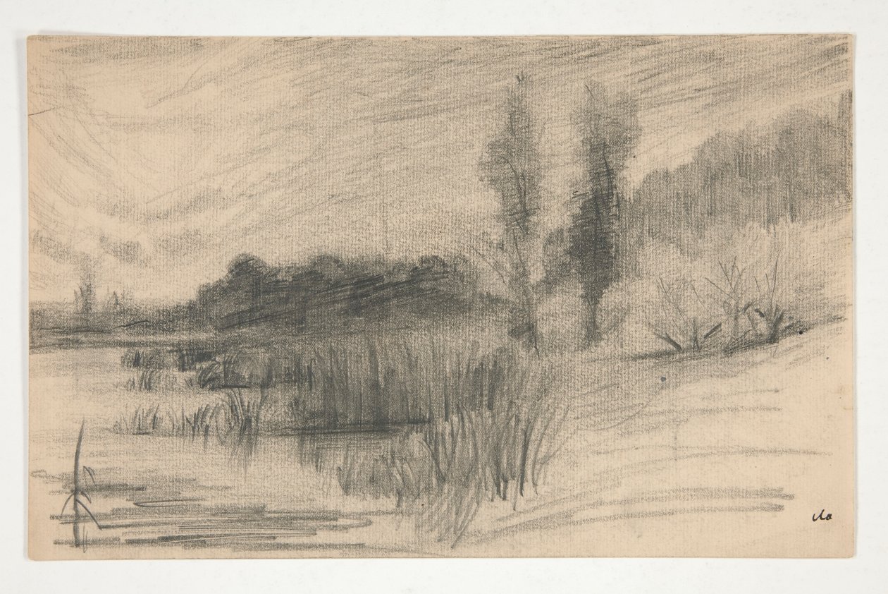Paisagem por água de Edwin Austin Abbey