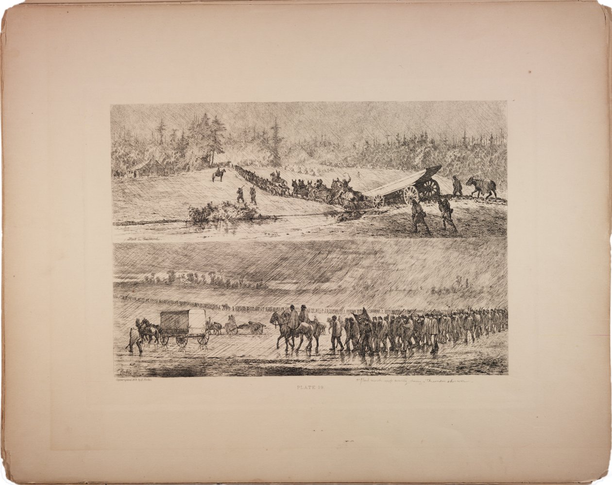 Preso na lama, 1876 de Edwin Austin Forbes